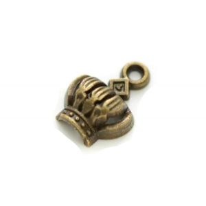 Zawieszka metalowa Charms ScrapBerry's Korona Brąz, 11mm